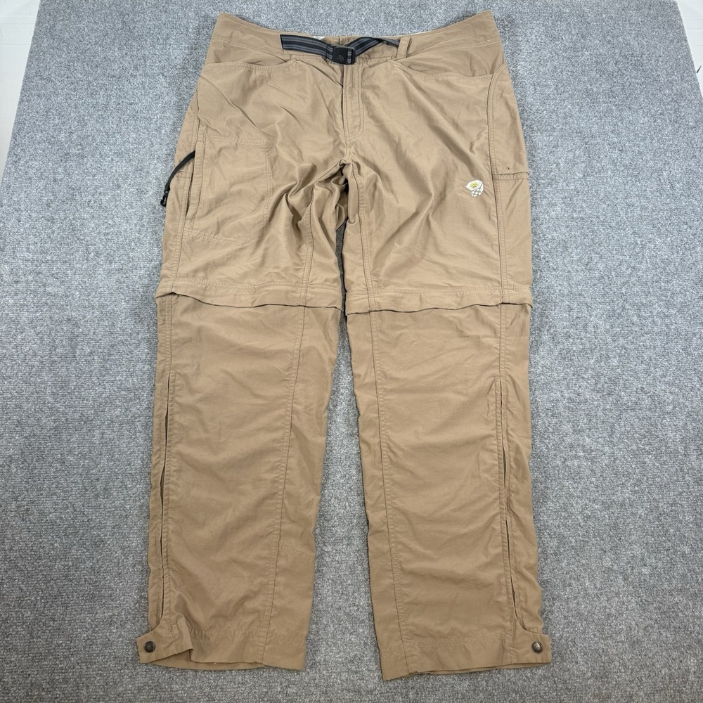 Mountain Hardwear Pants Mens 38x31 Brown Mesa Convertible‎ Cargo Hiking Outdoor